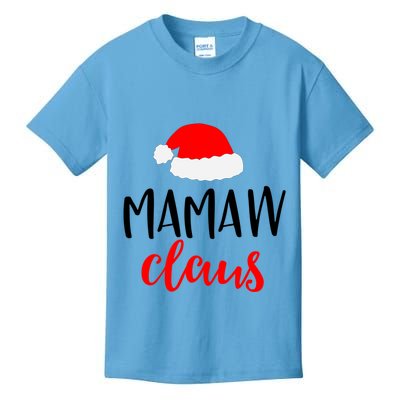 Mamaw Claus Gift Funny Christmas Pajamas Pjs Grandma Gift Kids T-Shirt