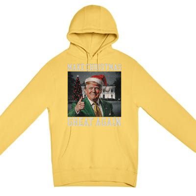 Make Christmas Great Again Funny Santa Trump 2024 Xmas Premium Pullover Hoodie