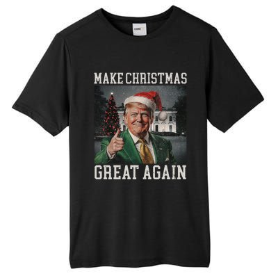 Make Christmas Great Again Funny Santa Trump 2024 Xmas Tall Fusion ChromaSoft Performance T-Shirt