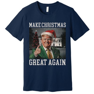 Make Christmas Great Again Funny Santa Trump 2024 Xmas Premium T-Shirt