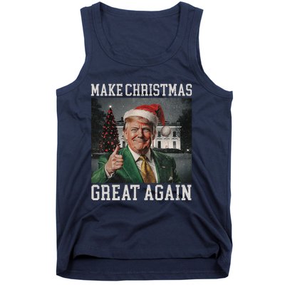 Make Christmas Great Again Funny Santa Trump 2024 Xmas Tank Top