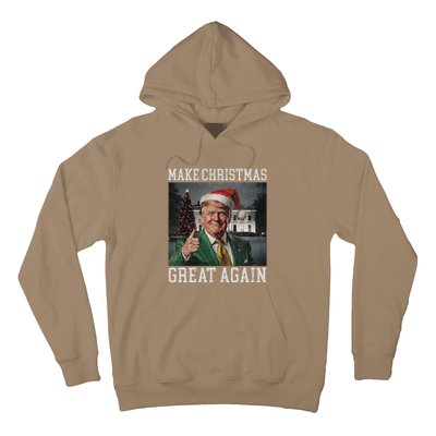 Make Christmas Great Again Funny Santa Trump 2024 Xmas Hoodie