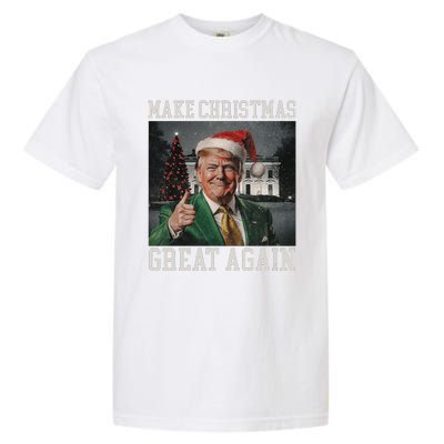 Make Christmas Great Again Funny Santa Trump 2024 Xmas Garment-Dyed Heavyweight T-Shirt