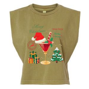 Merry Christmas Guest Check Tis The Season Drinking Garment-Dyed Women's Muscle Tee