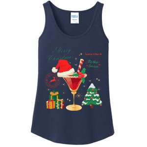 Merry Christmas Guest Check Tis The Season Drinking Ladies Essential Tank