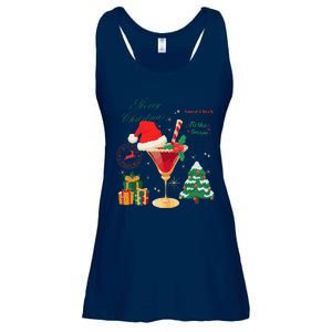 Merry Christmas Guest Check Tis The Season Drinking Ladies Essential Flowy Tank