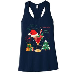 Merry Christmas Guest Check Tis The Season Drinking Women's Racerback Tank