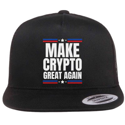 Make Crypto Great Again Funny Crypto Cryptocurrency Flat Bill Trucker Hat