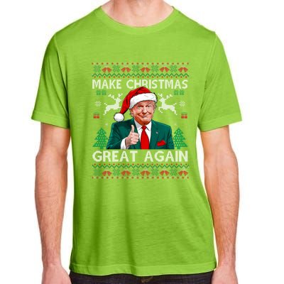 Make Christmas Great Again Funny Trump Xmas Snow Pajama Ugly Gift Adult ChromaSoft Performance T-Shirt