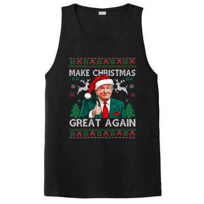 Make Christmas Great Again Funny Trump Xmas Snow Pajama Ugly Gift PosiCharge Competitor Tank