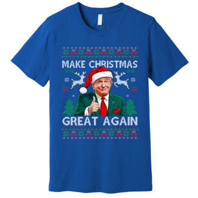 Make Christmas Great Again Funny Trump Xmas Snow Pajama Ugly Gift Premium T-Shirt