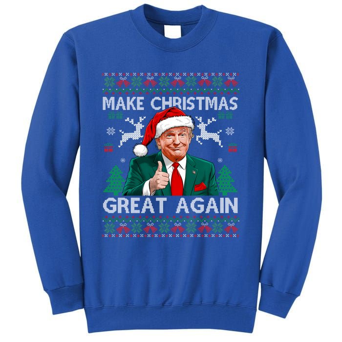 Make Christmas Great Again Funny Trump Xmas Snow Pajama Ugly Gift Tall Sweatshirt