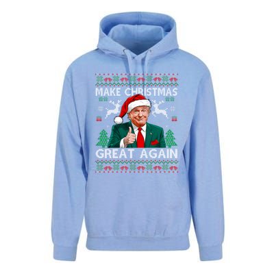 Make Christmas Great Again Funny Trump Xmas Snow Pajama Ugly Gift Unisex Surf Hoodie