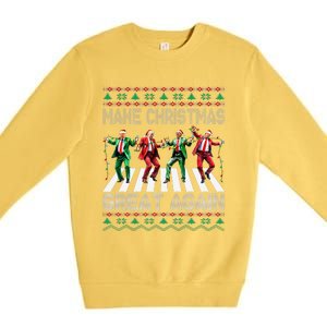 Make Christmas Great Again Ugly Sweaters Trump Dance Santa Premium Crewneck Sweatshirt