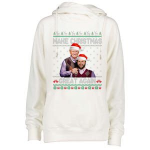 Make Christmas Great Again Trump Vance Brothers Xmas Pajamas Womens Funnel Neck Pullover Hood