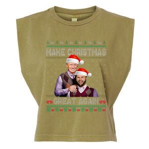 Make Christmas Great Again Trump Vance Brothers Xmas Pajamas Garment-Dyed Women's Muscle Tee