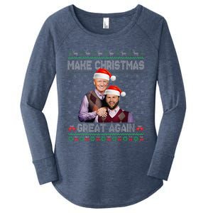 Make Christmas Great Again Trump Vance Brothers Xmas Pajamas Women's Perfect Tri Tunic Long Sleeve Shirt