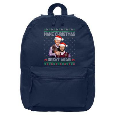 Make Christmas Great Again Trump Vance Brothers Xmas Pajamas 16 in Basic Backpack