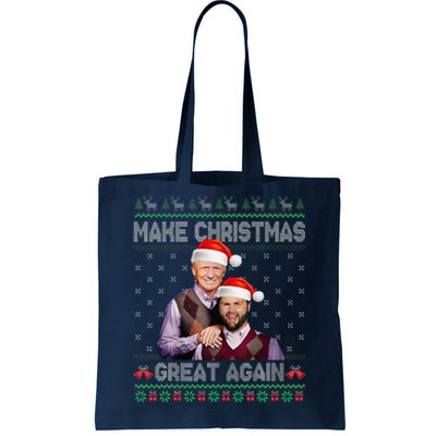 Make Christmas Great Again Trump Vance Brothers Xmas Pajamas Tote Bag