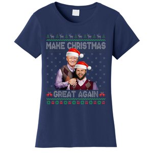 Make Christmas Great Again Trump Vance Brothers Xmas Pajamas Women's T-Shirt