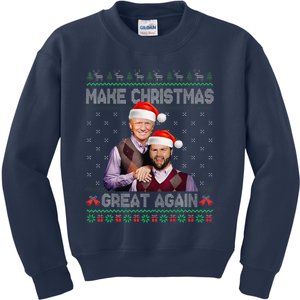 Make Christmas Great Again Trump Vance Brothers Xmas Pajamas Kids Sweatshirt