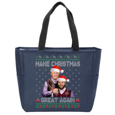 Make Christmas Great Again Trump Vance Brothers Xmas Pajamas Zip Tote Bag