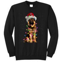 Merry Christmas German Shepherd Santa Hat Lights Xmas Sweatshirt