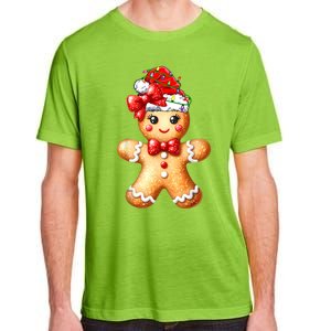 Merry Christmas Gingerbread Santa Pajamas Adult ChromaSoft Performance T-Shirt