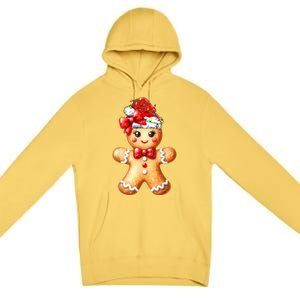 Merry Christmas Gingerbread Santa Pajamas Premium Pullover Hoodie