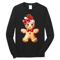 Merry Christmas Gingerbread Santa Pajamas Long Sleeve Shirt