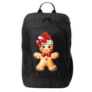 Merry Christmas Gingerbread Santa Pajamas City Backpack