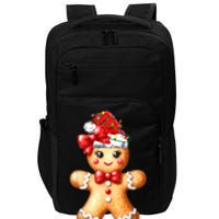 Merry Christmas Gingerbread Santa Pajamas Impact Tech Backpack