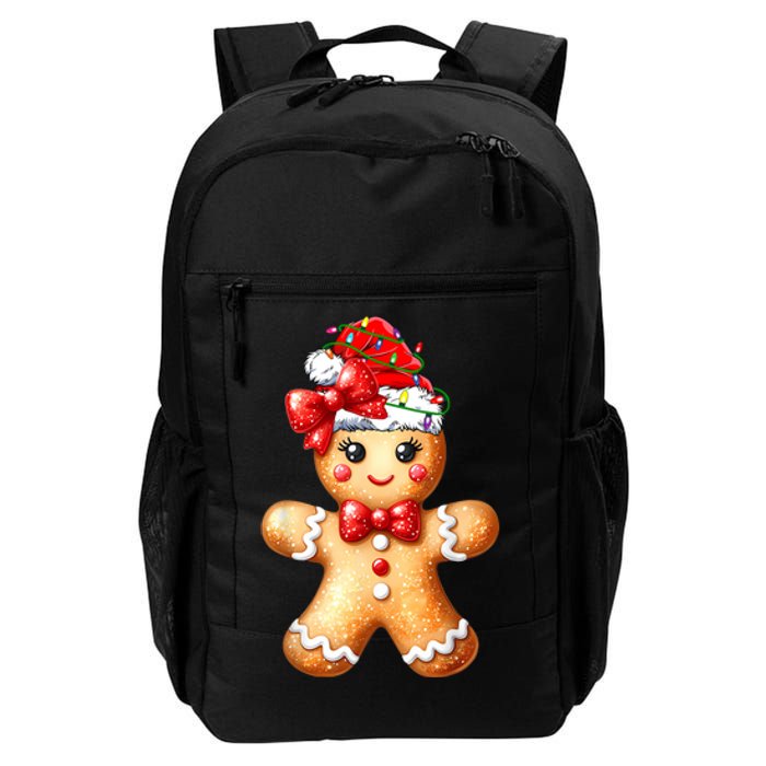 Merry Christmas Gingerbread Santa Pajamas Daily Commute Backpack