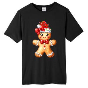 Merry Christmas Gingerbread Santa Pajamas Tall Fusion ChromaSoft Performance T-Shirt