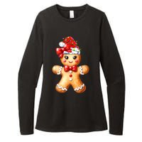 Merry Christmas Gingerbread Santa Pajamas Womens CVC Long Sleeve Shirt