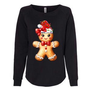 Merry Christmas Gingerbread Santa Pajamas Womens California Wash Sweatshirt