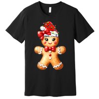 Merry Christmas Gingerbread Santa Pajamas Premium T-Shirt