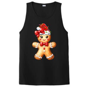 Merry Christmas Gingerbread Santa Pajamas PosiCharge Competitor Tank