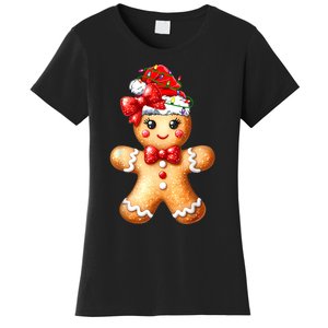 Merry Christmas Gingerbread Santa Pajamas Women's T-Shirt