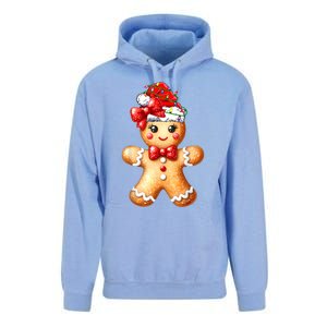 Merry Christmas Gingerbread Santa Pajamas Unisex Surf Hoodie