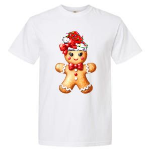 Merry Christmas Gingerbread Santa Pajamas Garment-Dyed Heavyweight T-Shirt