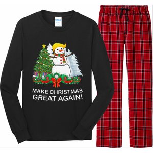 Make Christmas Great Again Funny Trump Xmas Long Sleeve Pajama Set