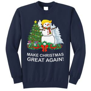 Make Christmas Great Again Funny Trump Xmas Tall Sweatshirt