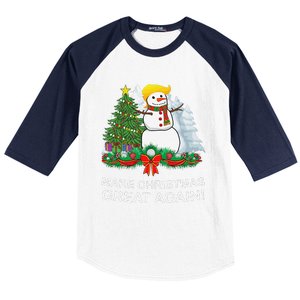 Make Christmas Great Again Funny Trump Xmas Baseball Sleeve Shirt