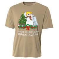 Make Christmas Great Again Funny Trump Xmas Cooling Performance Crew T-Shirt