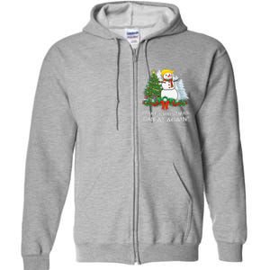 Make Christmas Great Again Funny Trump Xmas Full Zip Hoodie