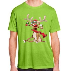 Merry Christmas Gifts For Him Funny Reindeer Adult ChromaSoft Performance T-Shirt