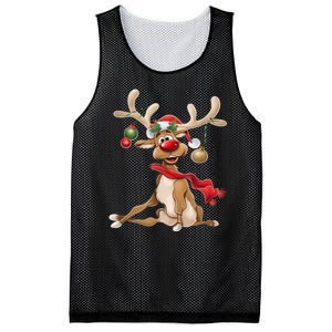 Merry Christmas Gifts For Him Funny Reindeer Mesh Reversible Basketball Jersey Tank