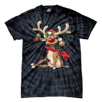 Merry Christmas Gifts For Him Funny Reindeer Tie-Dye T-Shirt