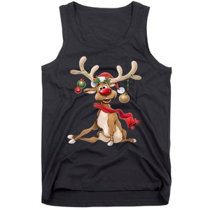 Merry Christmas Gifts For Him Funny Reindeer Tank Top